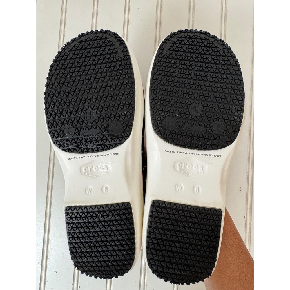 Crocs Neria Pro II Minnie Mouse Clogs Women Size 8 Blk. Red Polka Dot Work Shoes - Picture 11 of 11
